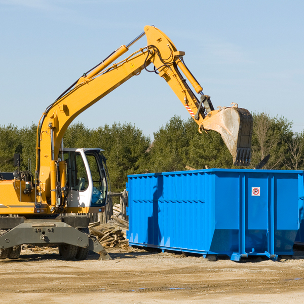 can i choose the location where the residential dumpster will be placed in Monrovia Maryland